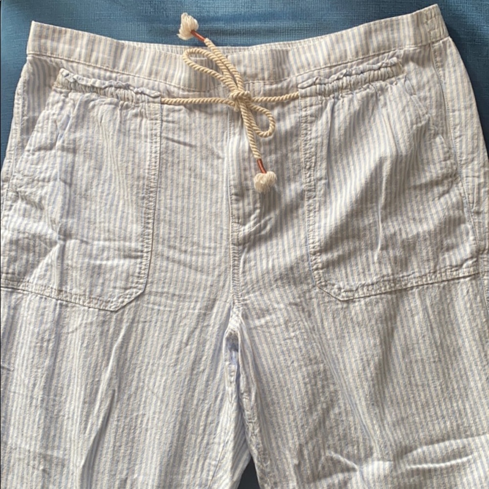 Anthropologie Striped Linen Pant - Picture 3 of 7